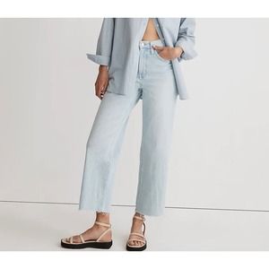 Madewell The Perfect Vintage Wide-Leg Crop Jean With Women's NWT Size  P24.
